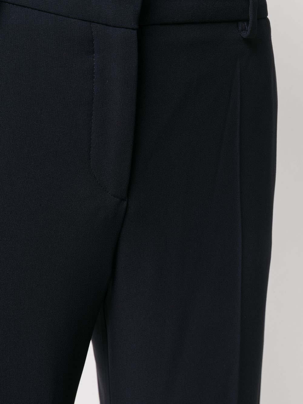 Alberto Biani Wide-Leg Cady Trousers — Navy, view 2
