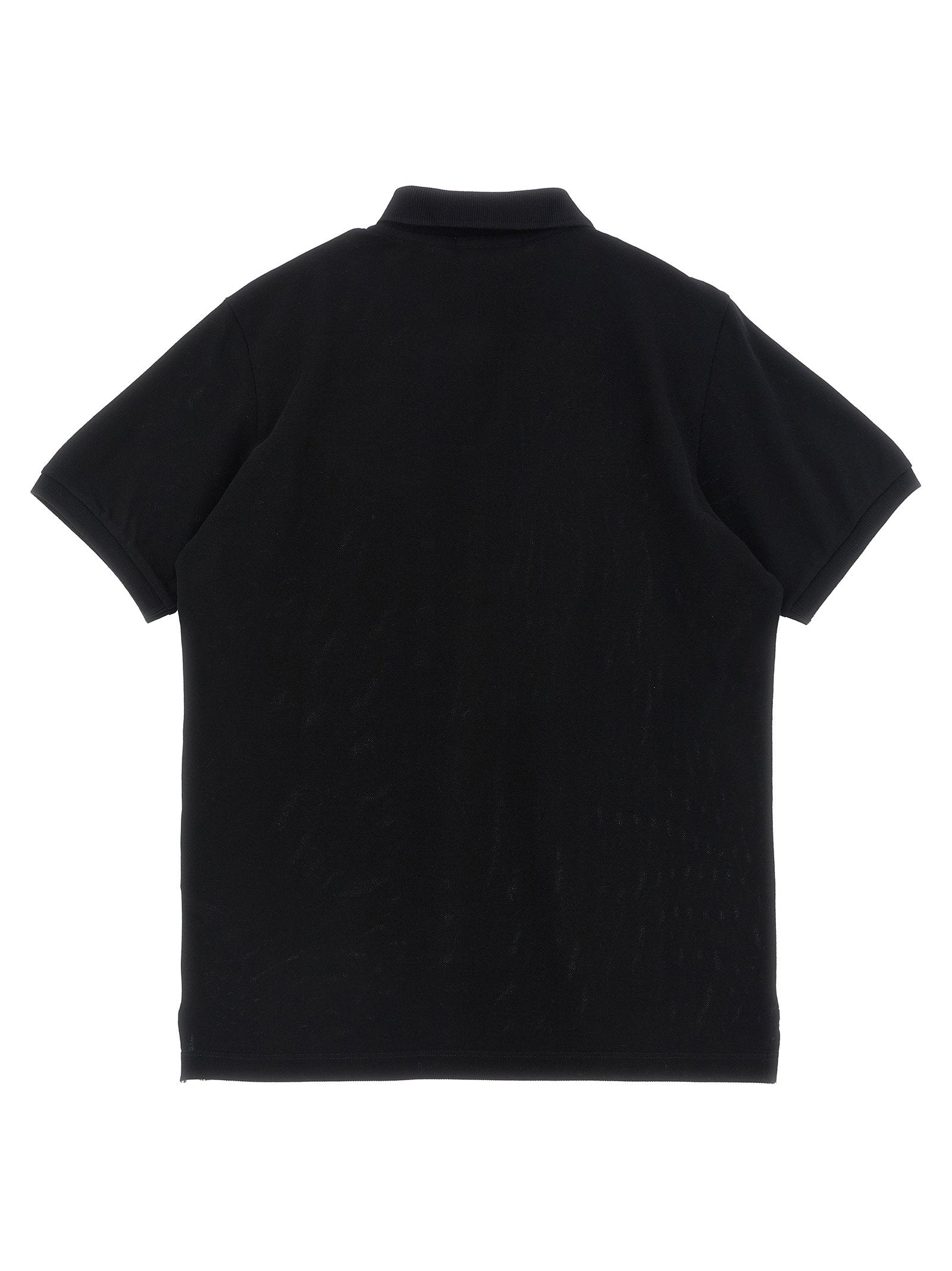 Stone Island Junior Compass Logo Organic Cotton Polo Shirt — Black, view 2