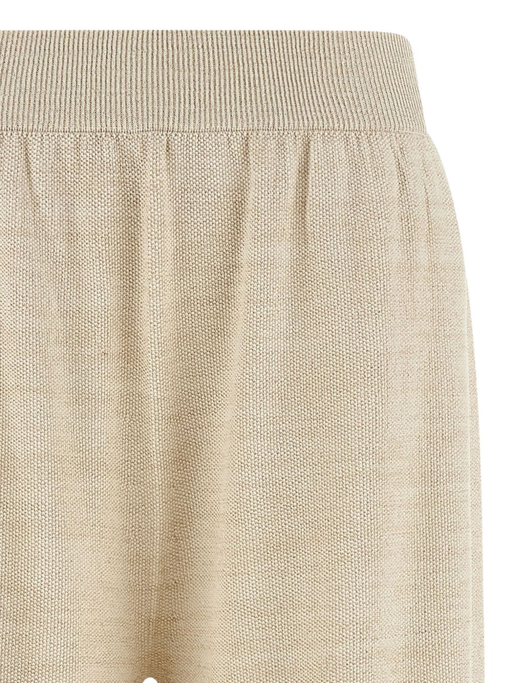 Fabiana Filippi Cotton Wide-Leg Trousers — Beige, view 3