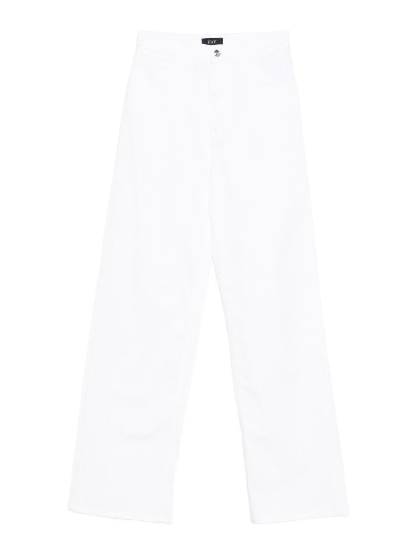 Fay Denim Cotton Jeans — White by Fay