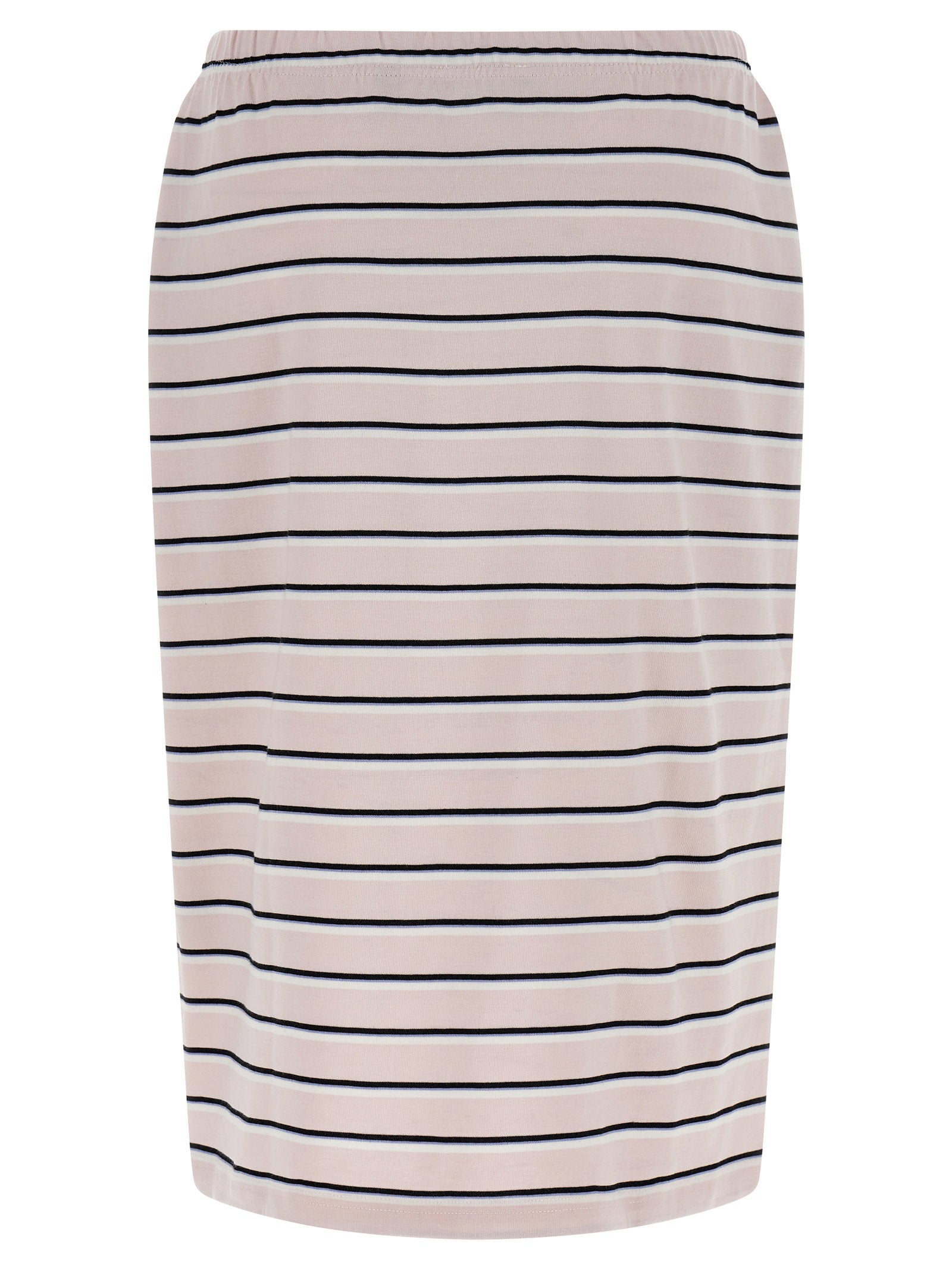 Rotate Birger Christensen Striped Jersey Midi Skirt — Cream, view 2
