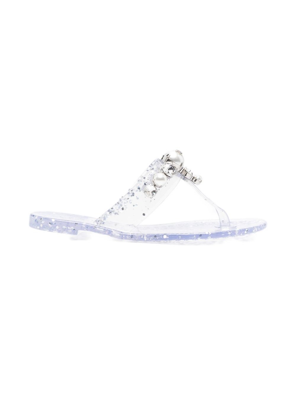 Casadei Embellished Thong Sandal — white by Casadei