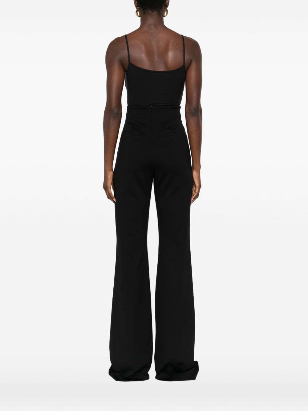 SPORTMAX PRE High-Waisted Flared Trousers — Black, view 4