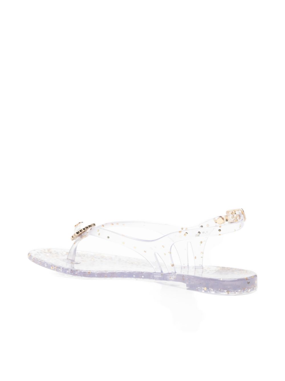 Casadei Embellished Jelly Sandals — Clear, view 4