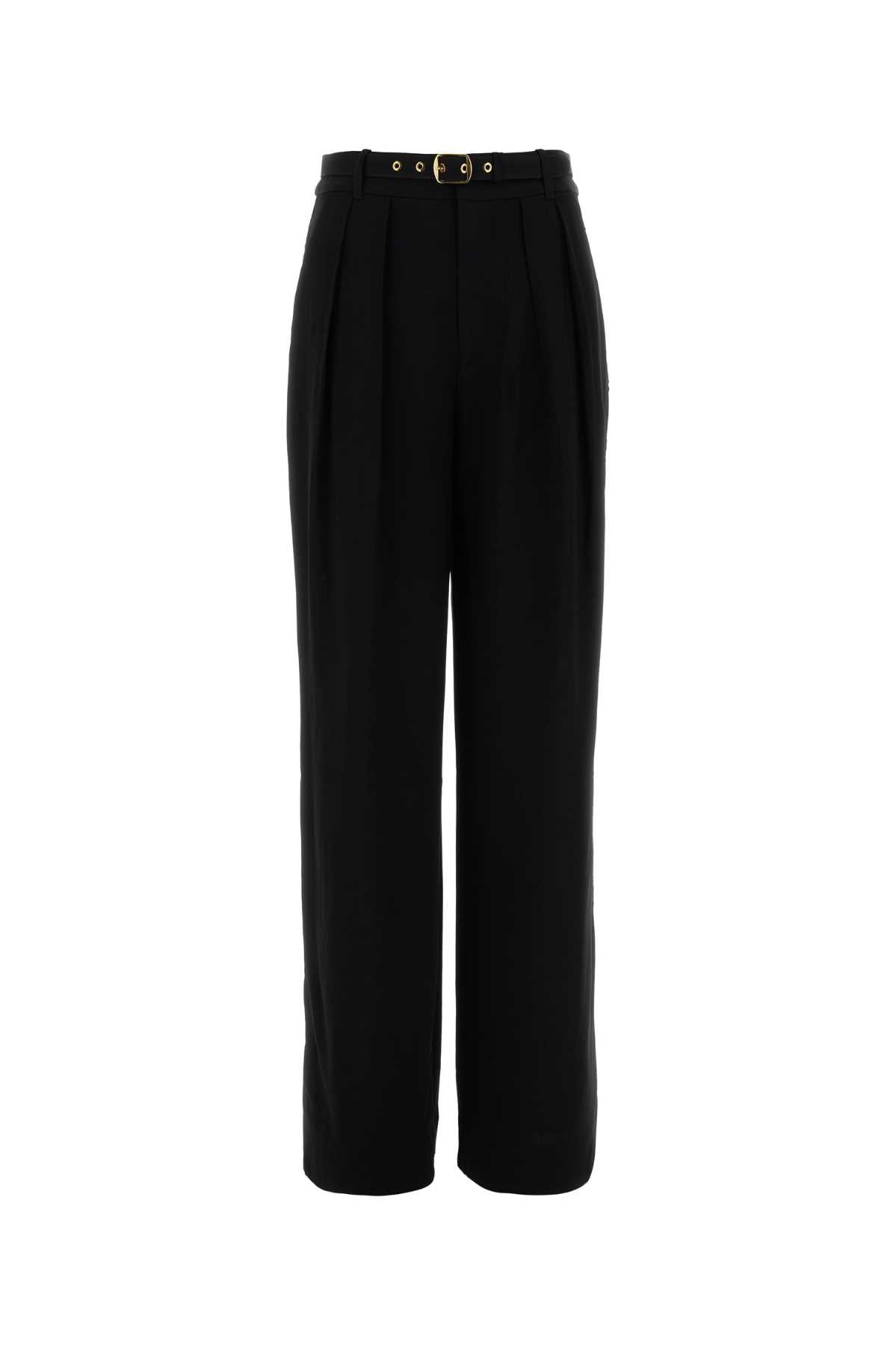 Zimmermann Pleated Viscose Trousers — Black by Zimmermann