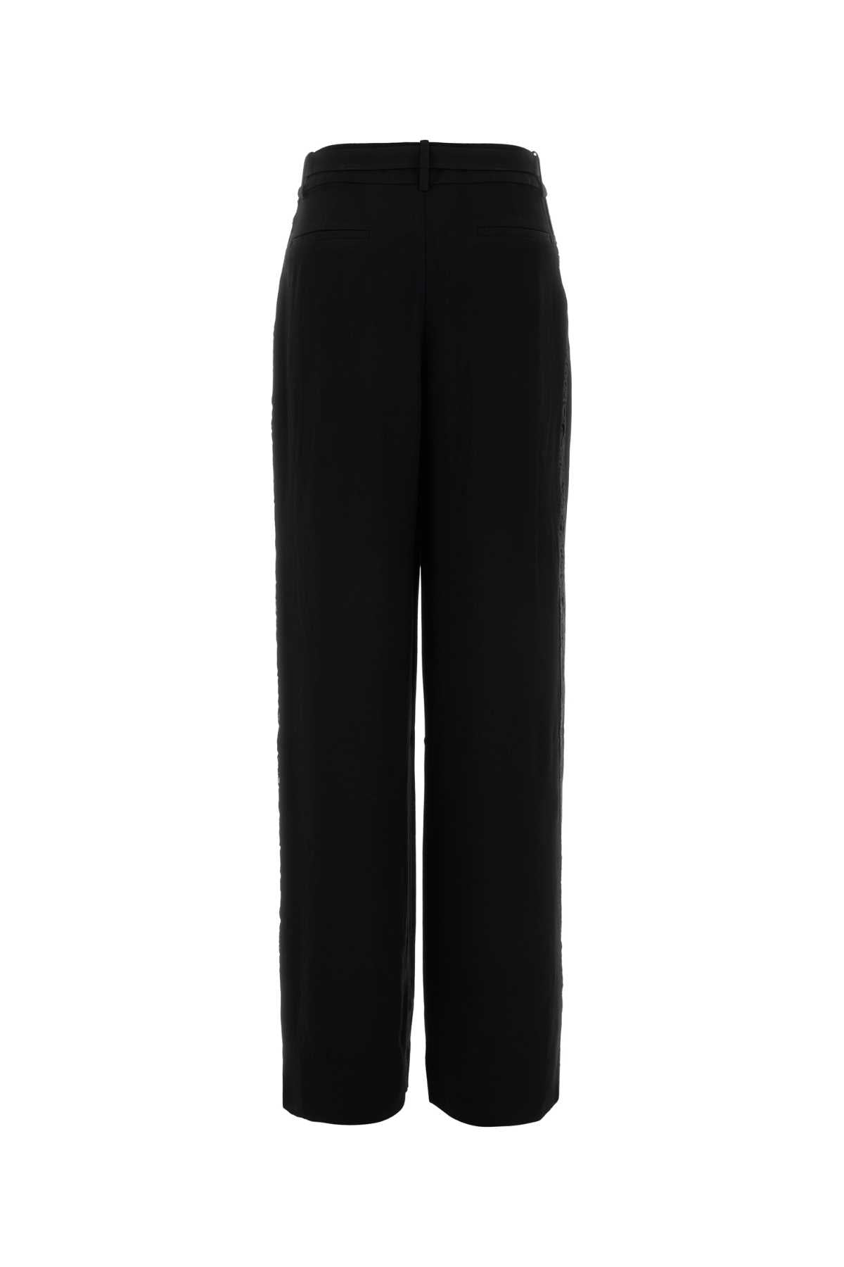 Zimmermann Pleated Viscose Trousers — Black, view 2