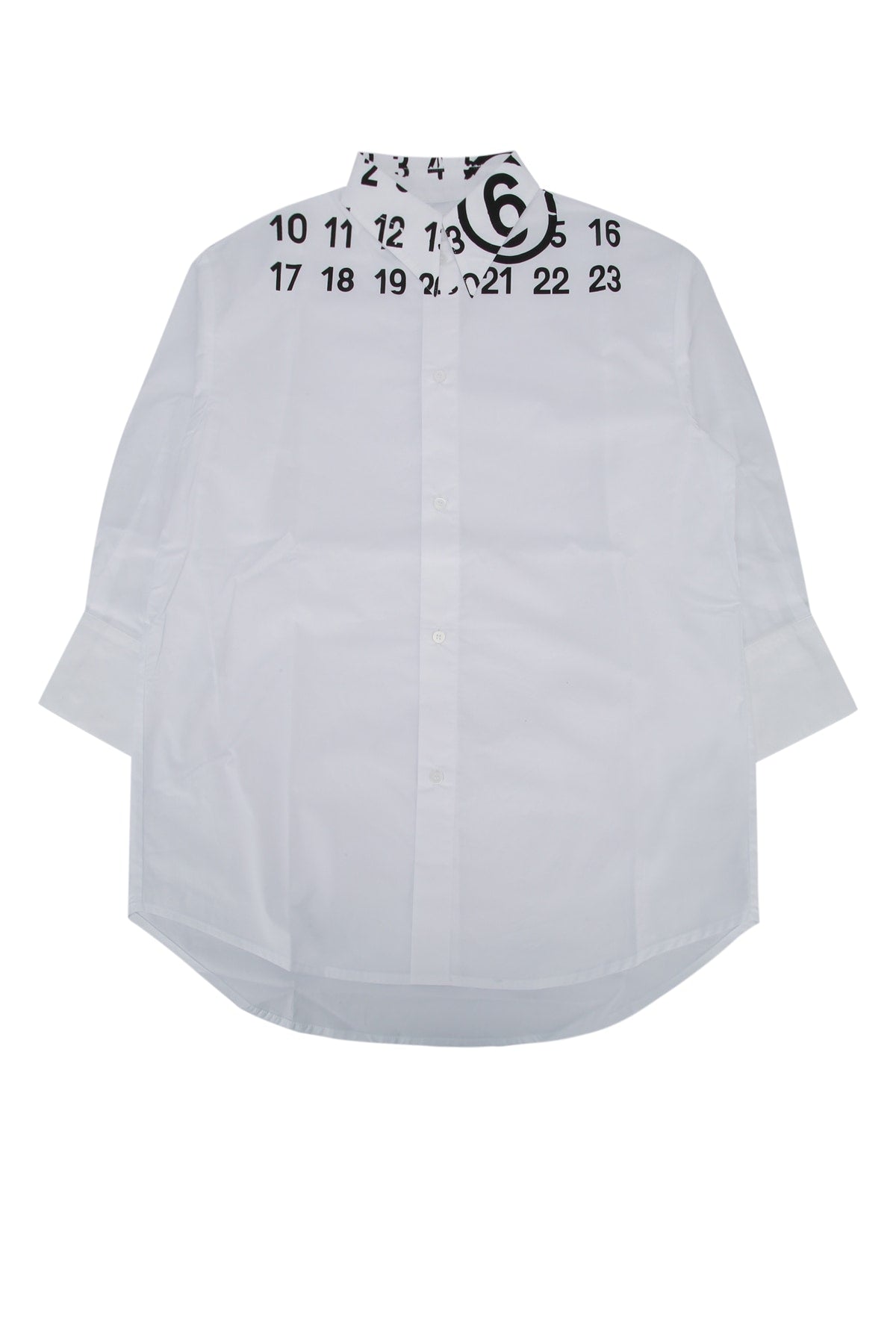 Mm6 Kids Number-Print Cotton Dress — White by Mm6 Kids