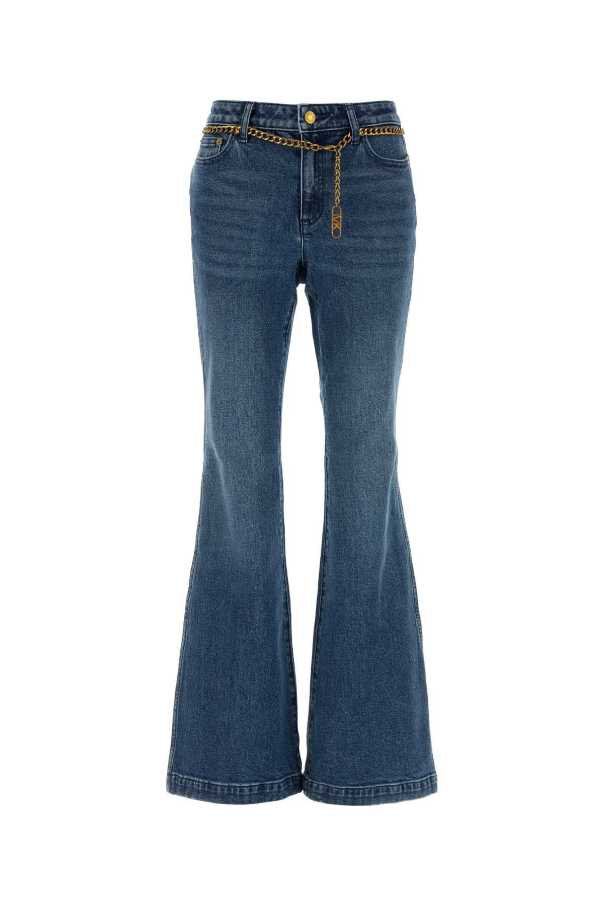 Michael By Michael Kors Chain Belt Jeans — Blue by Michael By Michael Kors