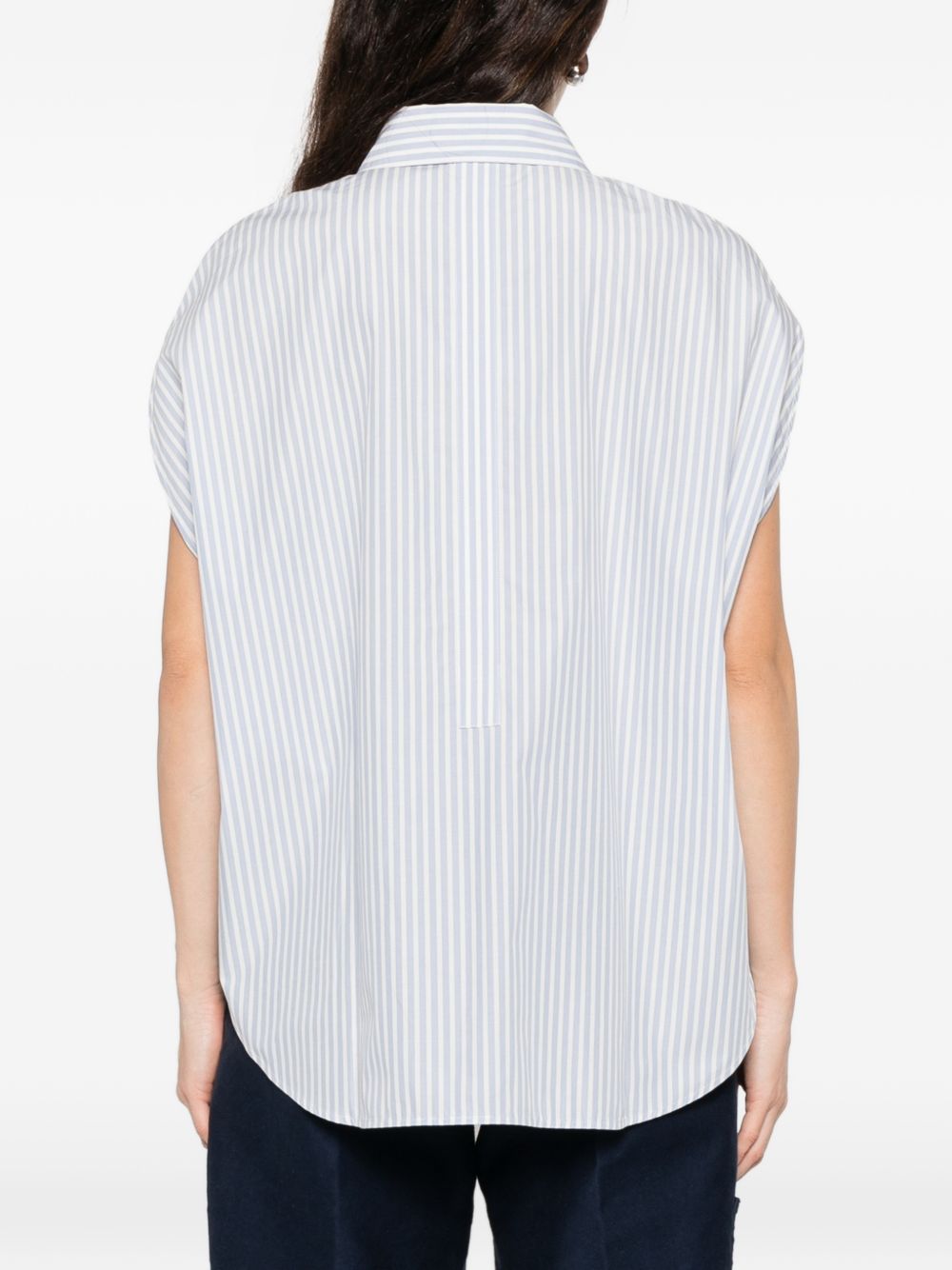 Woolrich Striped Cotton Shirt — Light Blue, view 3