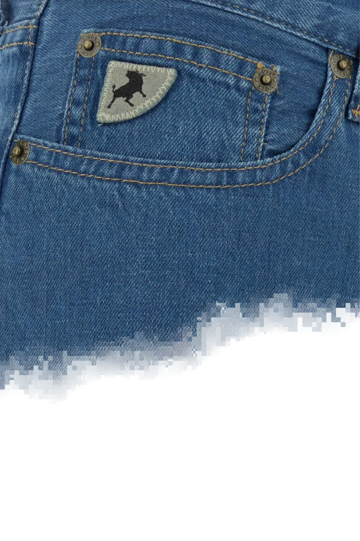 Lois Skater Loose-Z Jeans — Blue, view 3