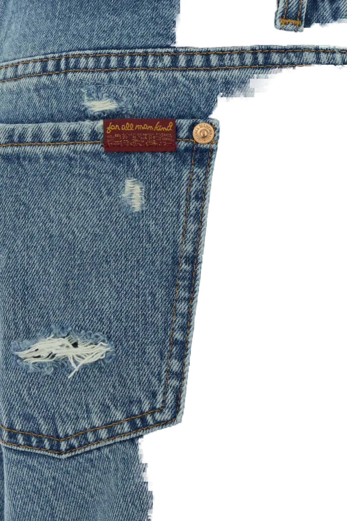 Seven For All Mankind Straight Jeans — Blue, view 3