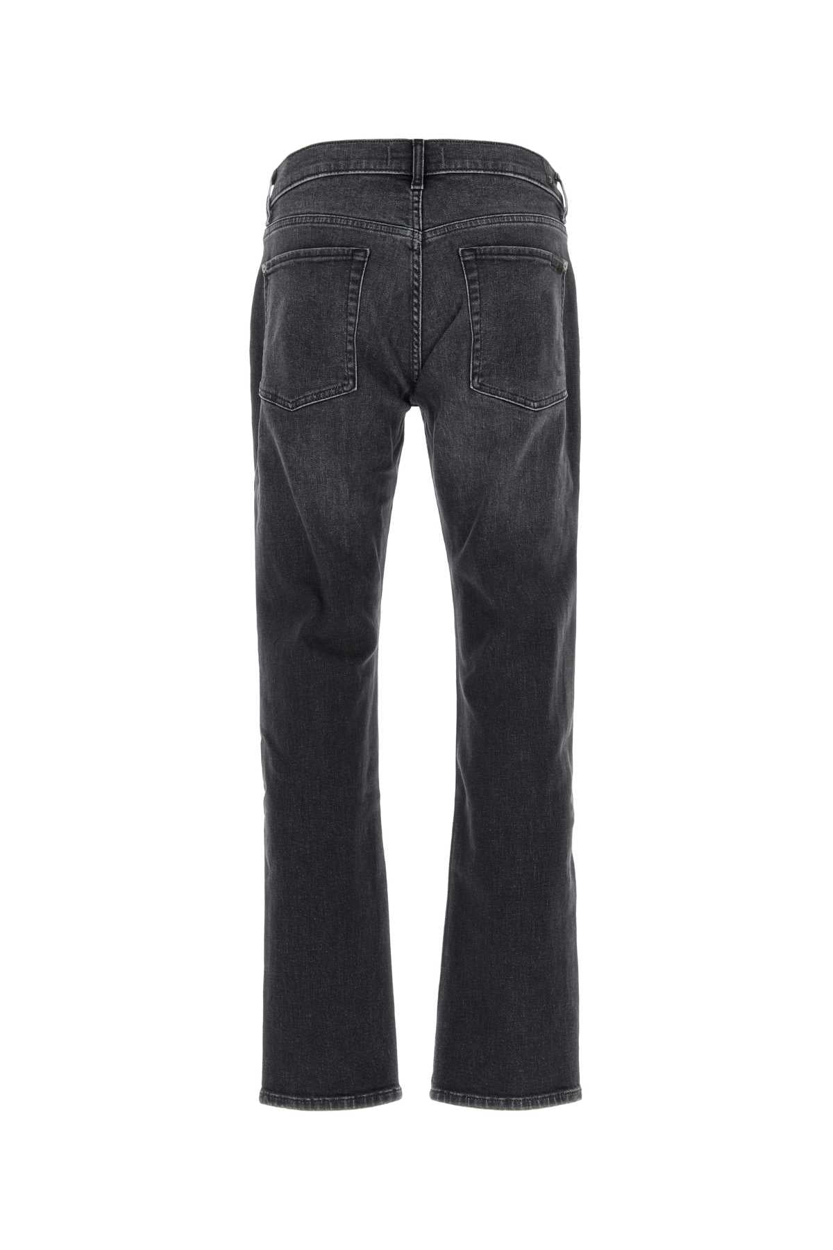 Seven For All Mankind Straight Jeans — Black, view 2