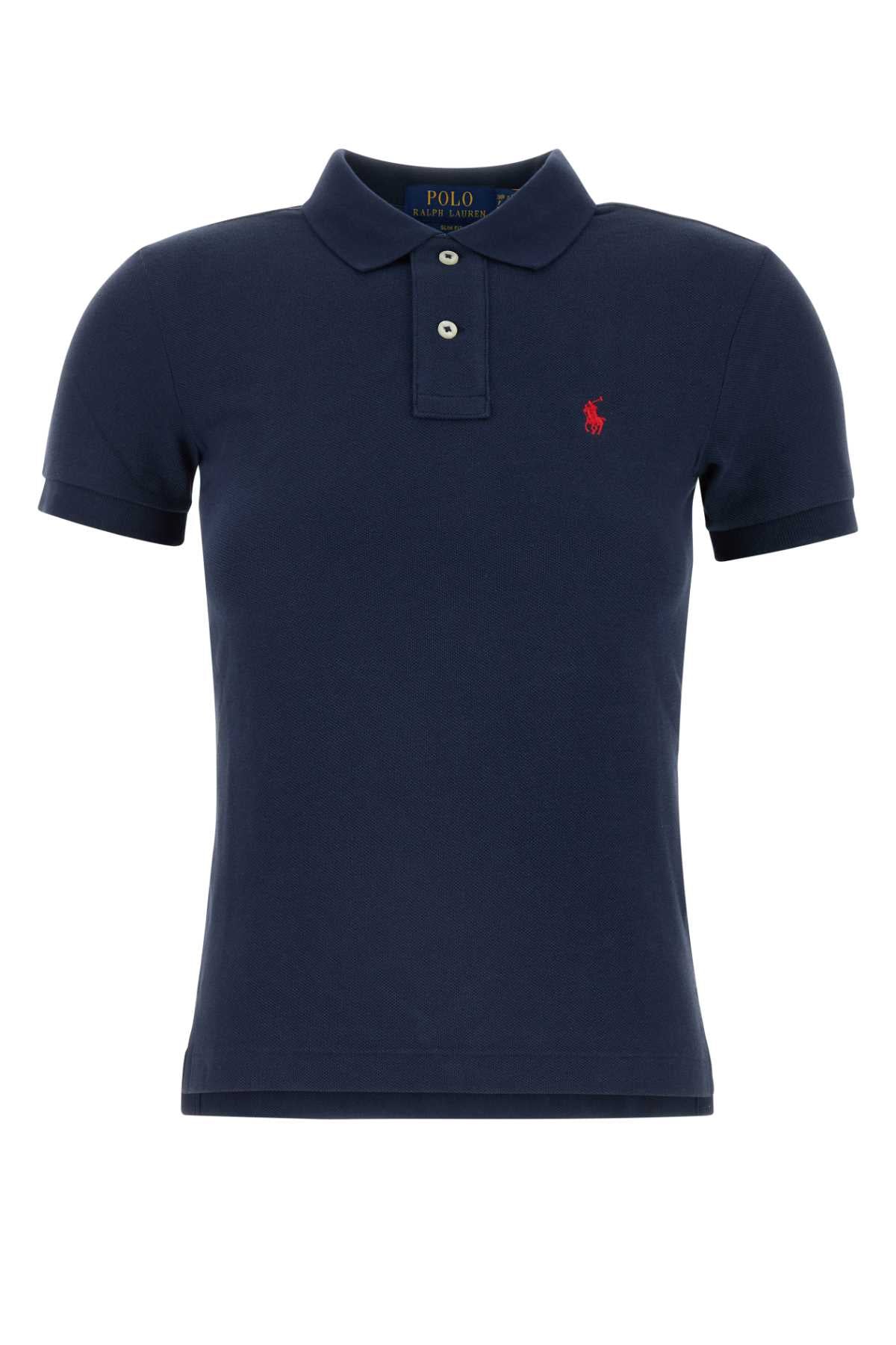 Polo Ralph Lauren Jr Piqué Cotton Polo Shirt — Navy by Polo Ralph Lauren Jr