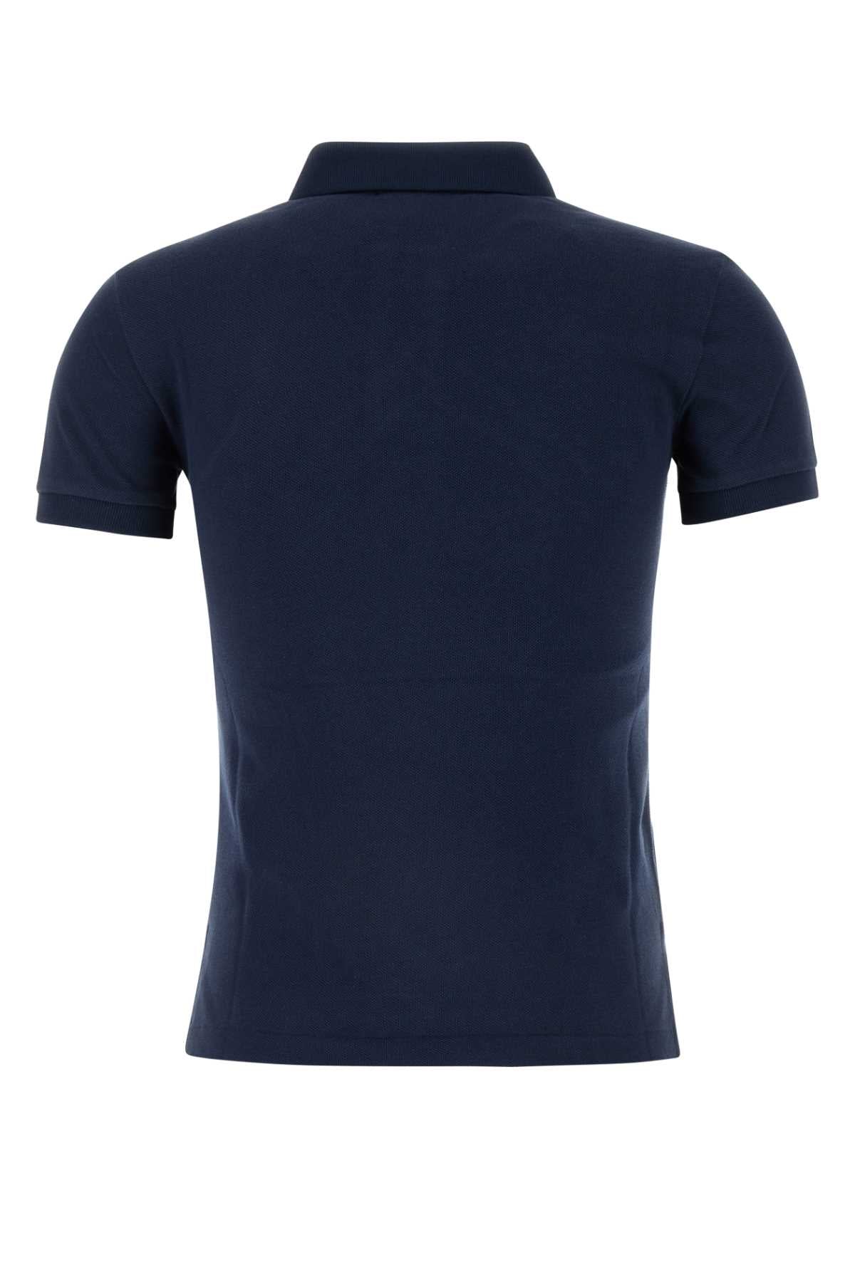Polo Ralph Lauren Jr Piqué Cotton Polo Shirt — Navy, view 2