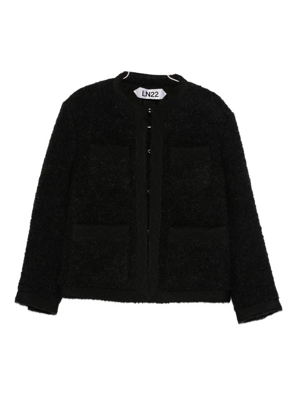 LN22 Textured Wool Jacket — Black by LN22