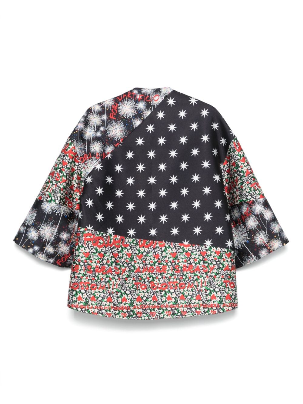 Alessandro Enriquez Patchwork Floral Print Tunic — Black, view 2