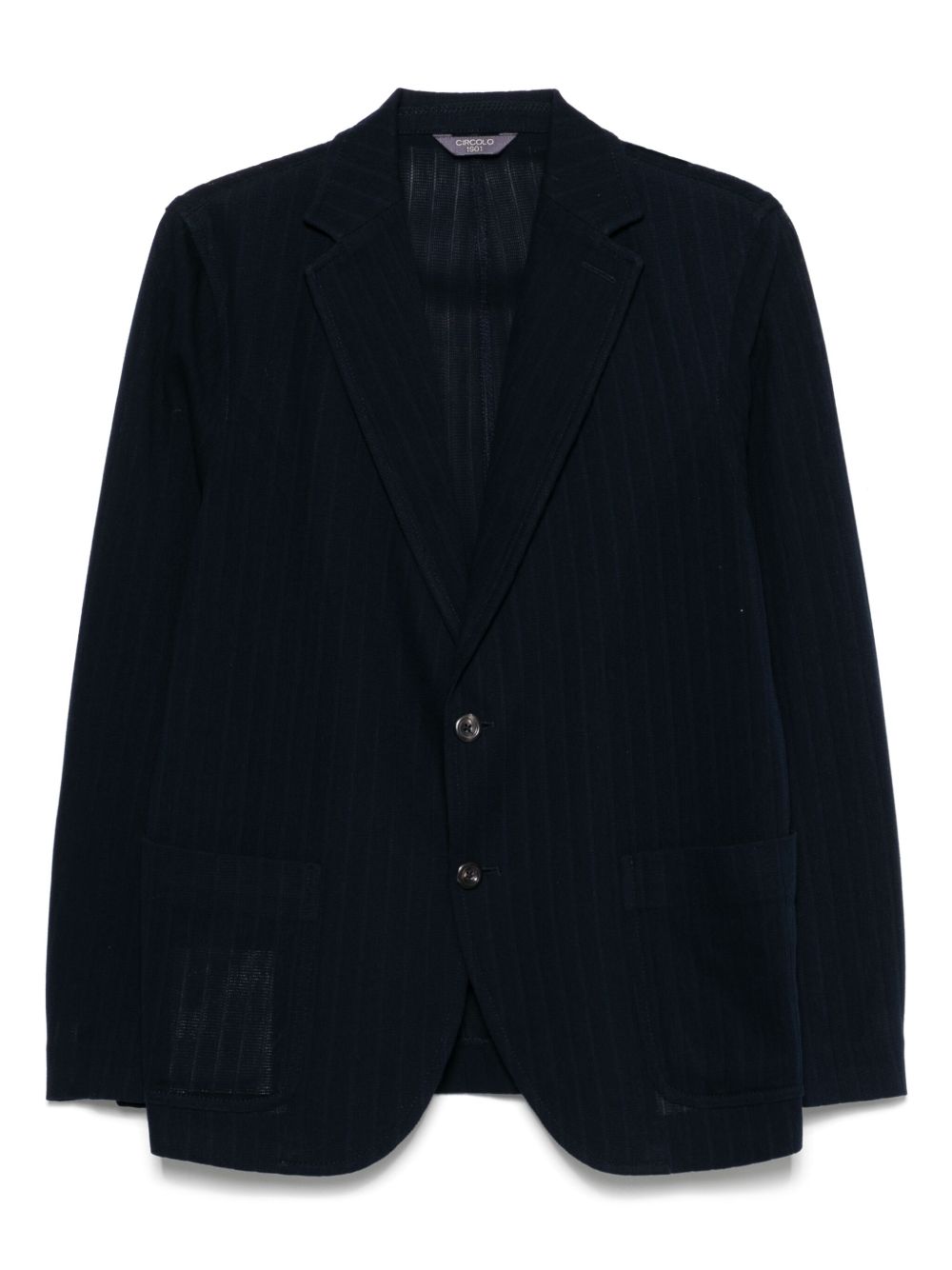 Circolo 1901 Cotton Single-Breasted Jacket — Navy by Circolo 1901