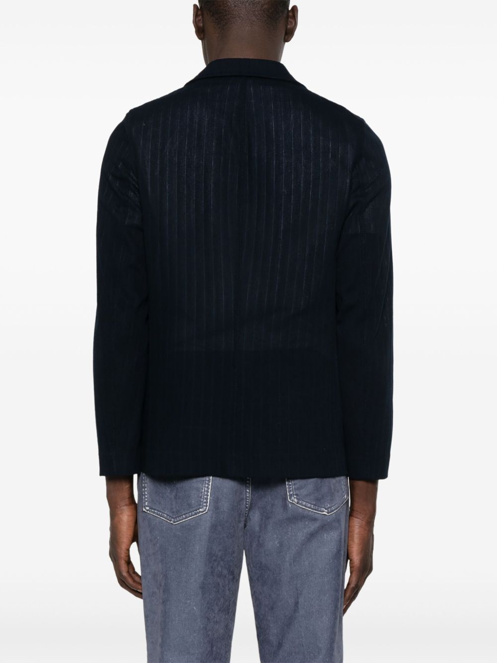 Circolo 1901 Cotton Single-Breasted Jacket — Navy, view 3