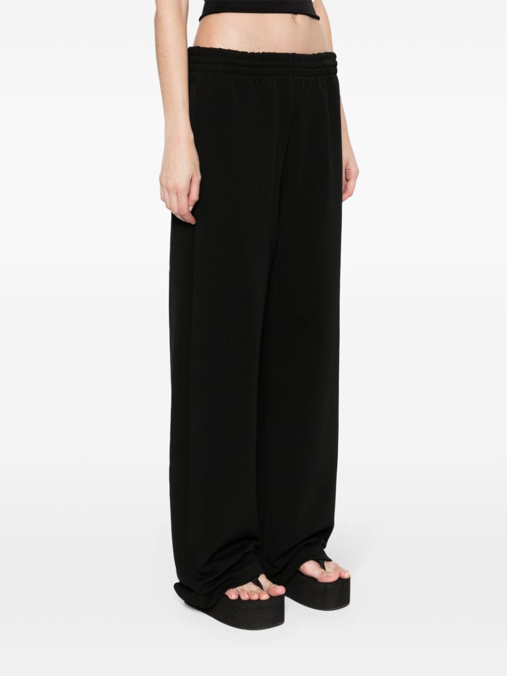 WARDROBE.NYC Ribbed Knit Joggers — Black, view 5