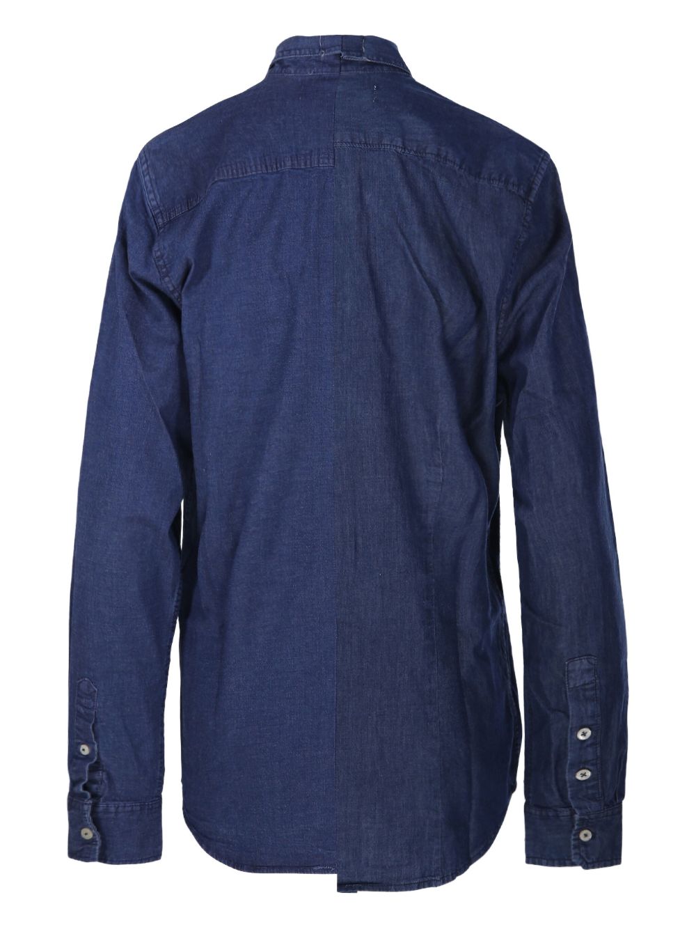 E.L.V. Denim Upcycled Denim Cotton Shirt — Blue, view 4