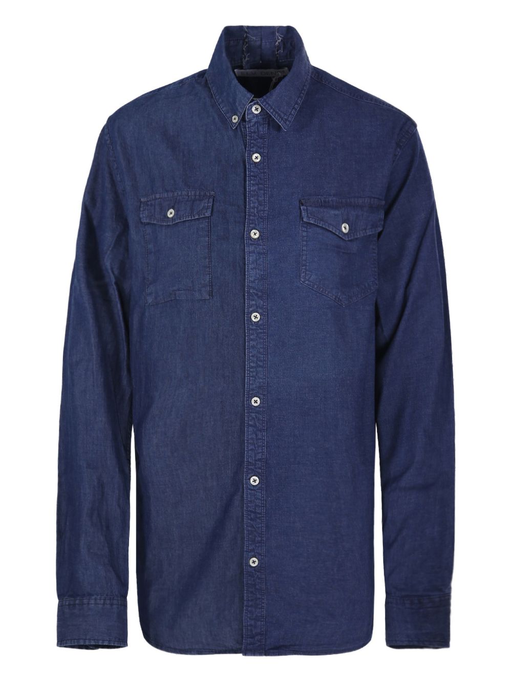 E.L.V. Denim Upcycled Denim Cotton Shirt — Blue, view 5