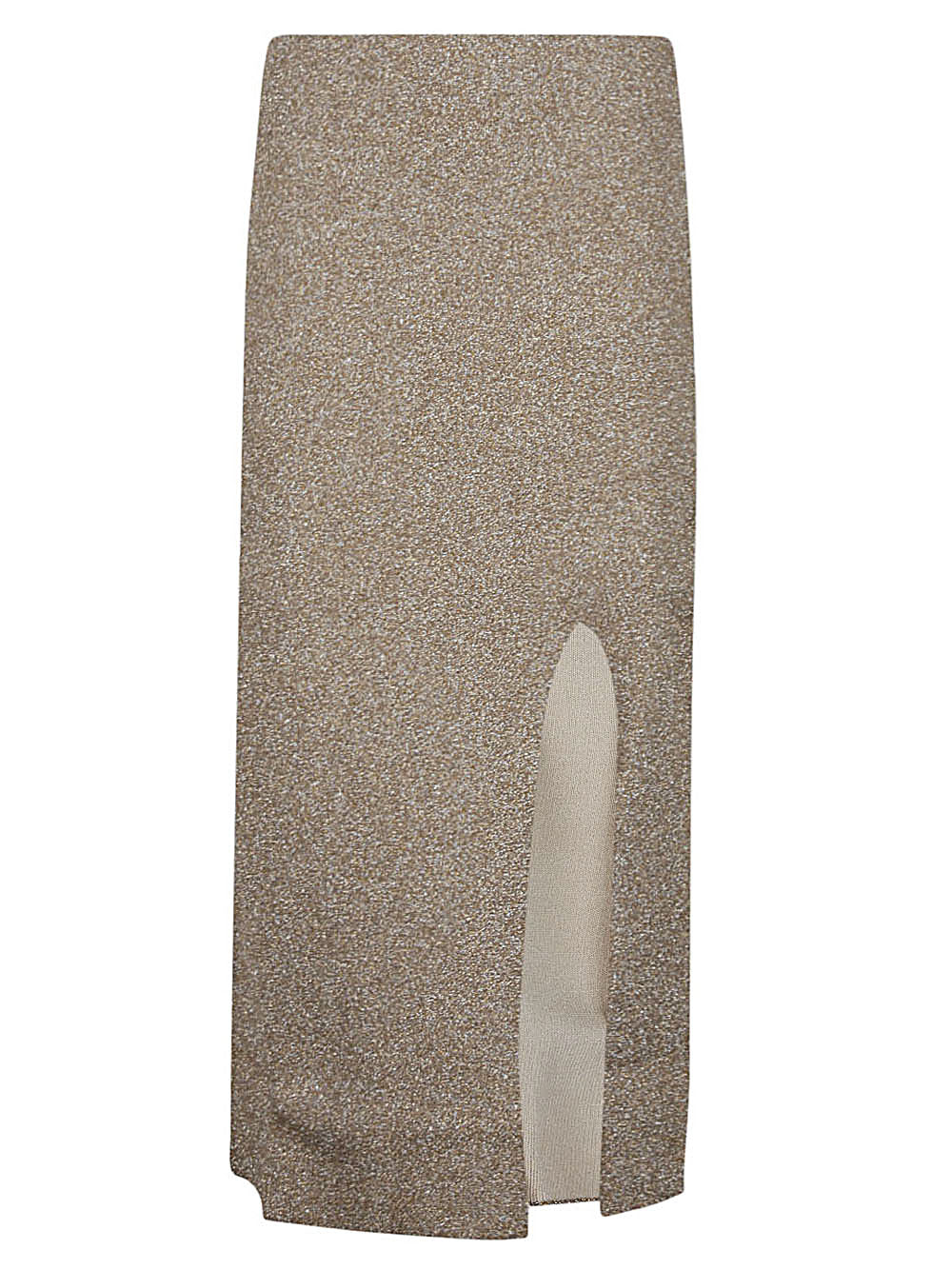 Circus Hotel Viscose Midi Skirt — Gold by Circus Hotel
