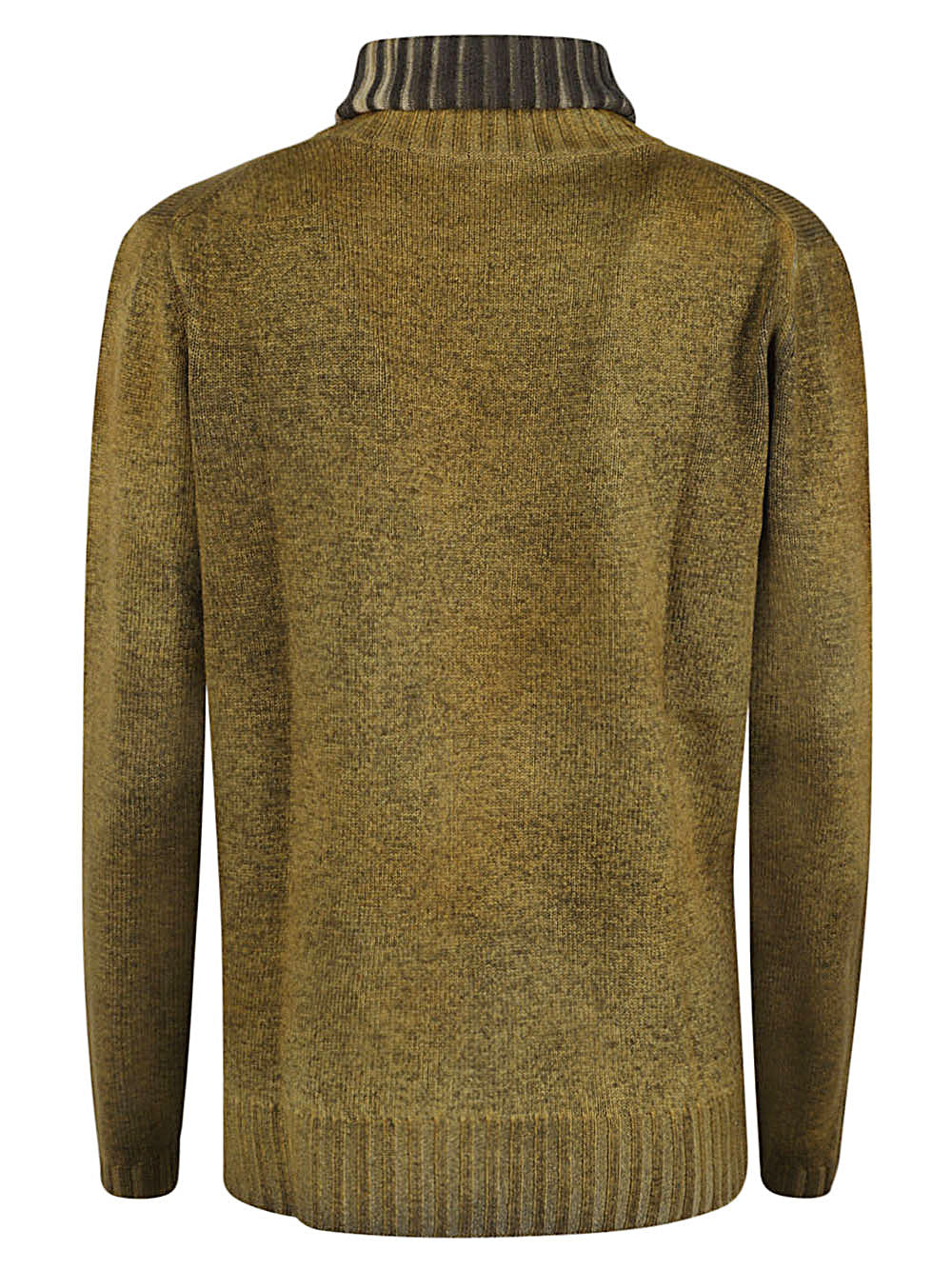 Alessandro Aste Wool and Cashmere Blend Turtleneck Sweater — Olive, view 2