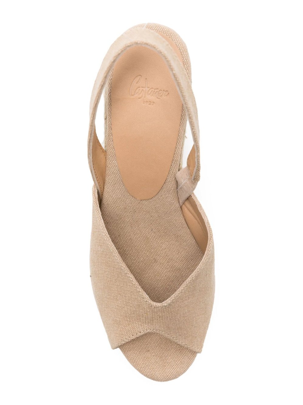 Castaner Brisa Wedge Sandal — Beige, view 3