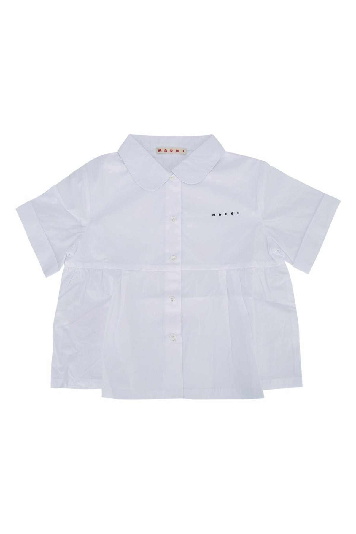 Marni Kids Collared Cotton Shirt — White by Marni Kids
