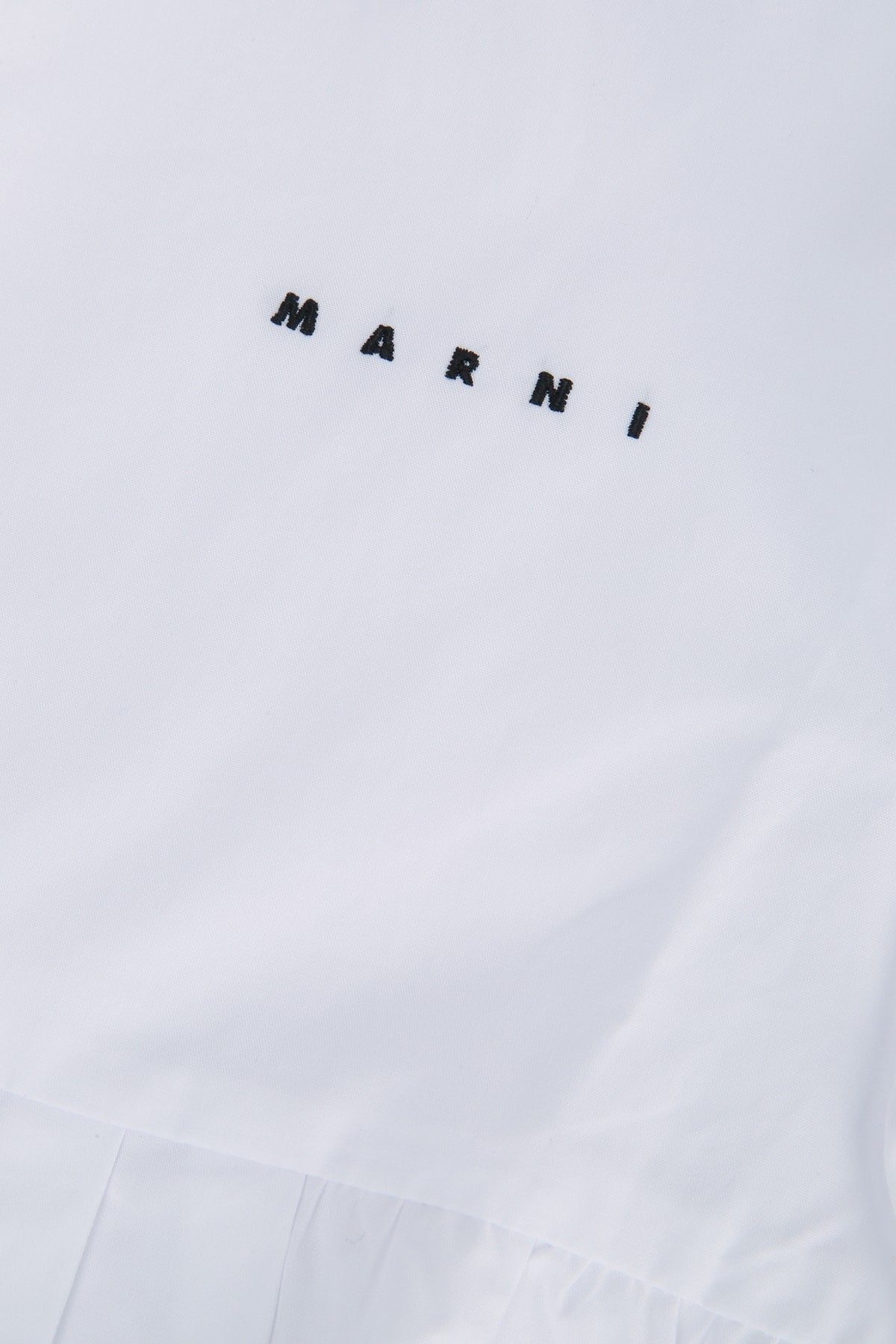 Marni Kids Collared Cotton Shirt — White, view 3