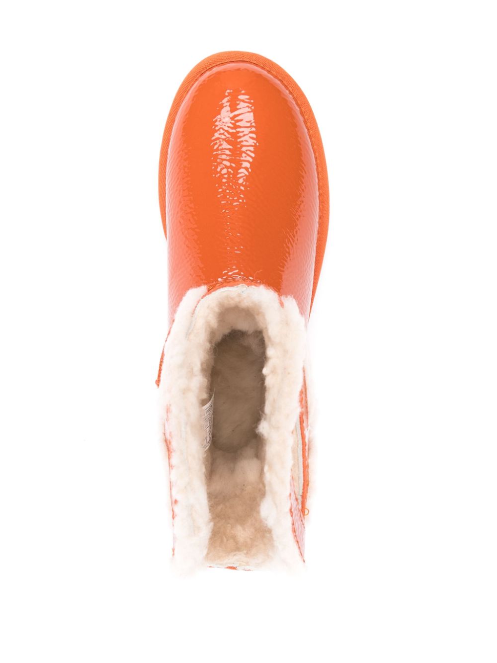 Ugg X Telfar Logo Mini Crinkle Boot — Orange, view 3