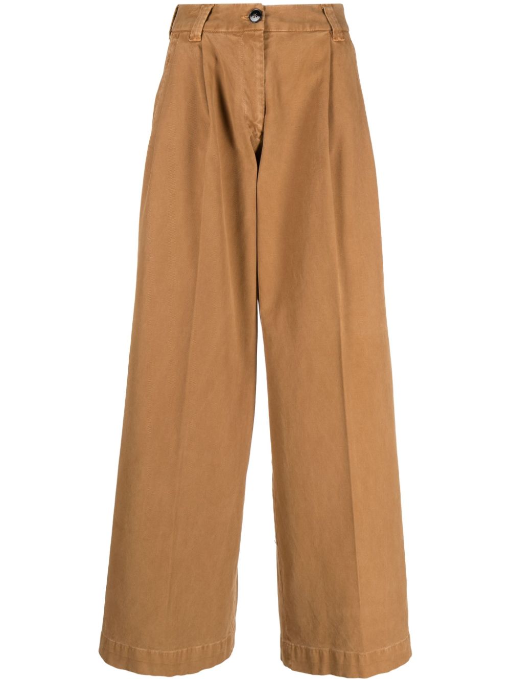 Gabriele Pasini Wide-Leg Cotton Trousers — Camel by Gabriele Pasini