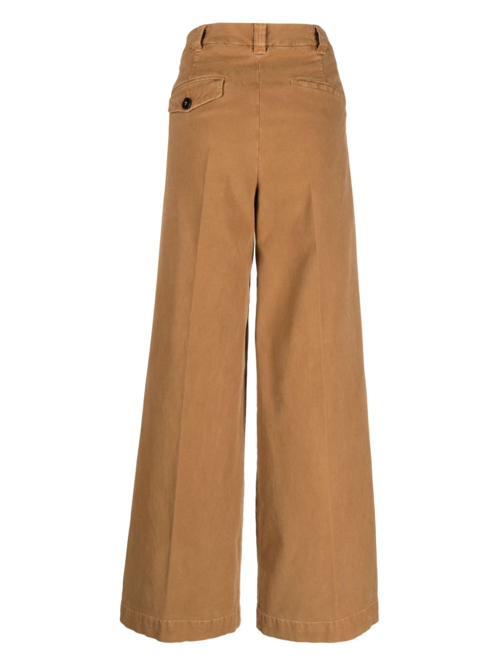 Gabriele Pasini Wide-Leg Cotton Trousers — Camel, view 2