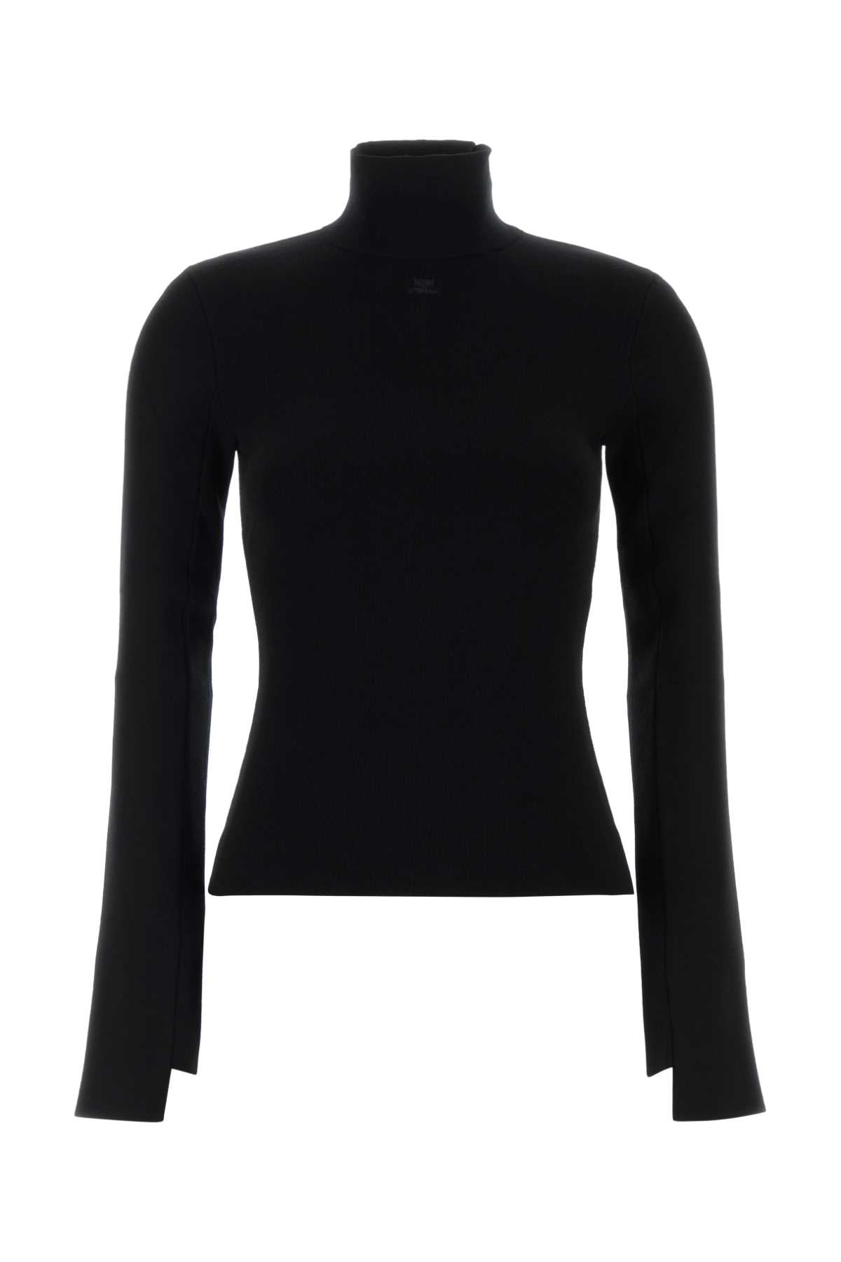 Courreges Mocknecksweater Sweater — Black by Courreges