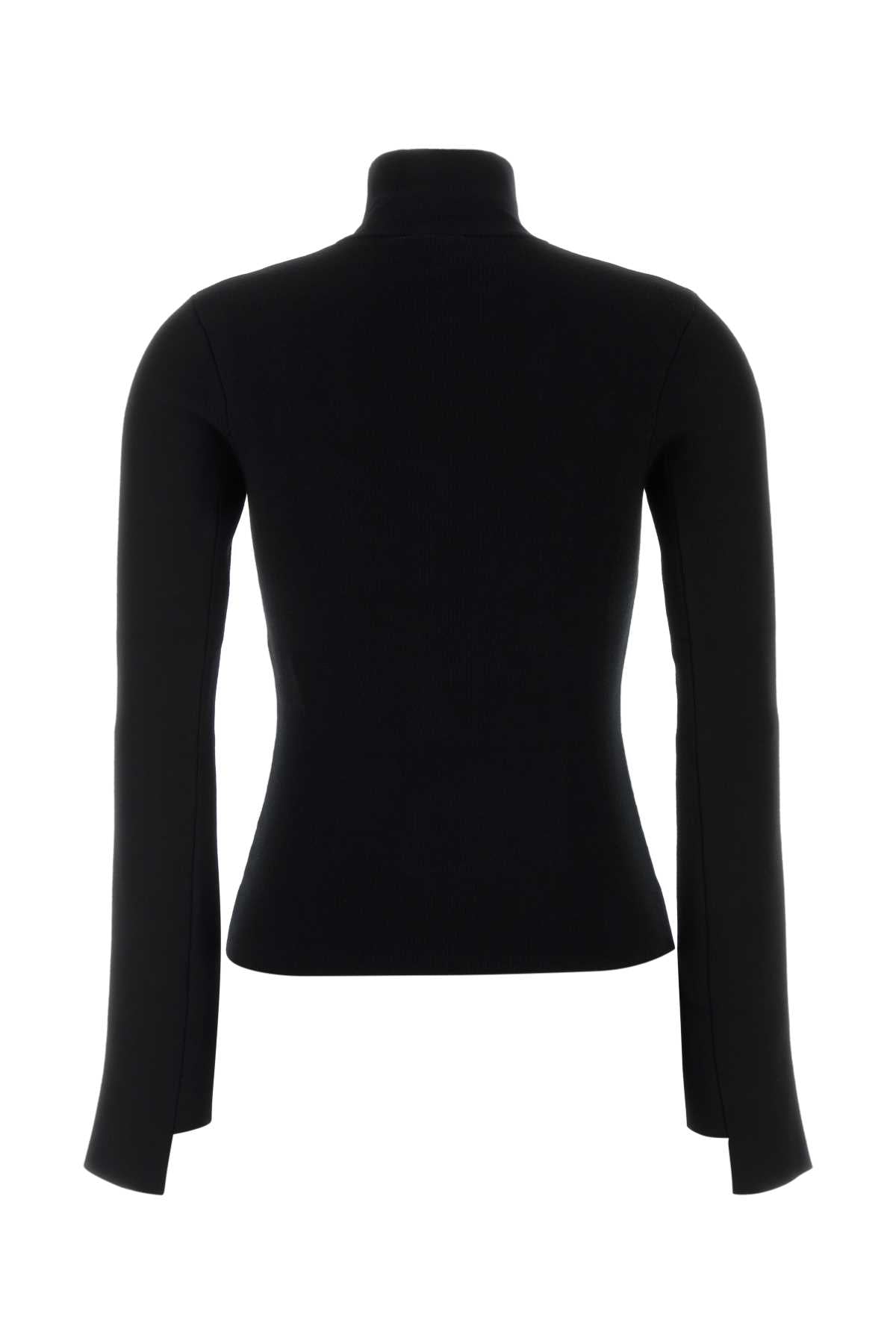 Courreges Mocknecksweater Sweater — Black, view 2