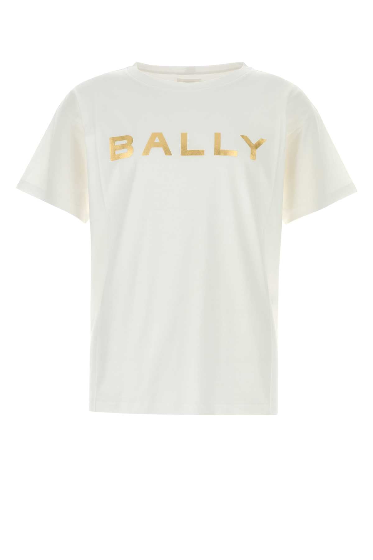 Bally Logo-Embroidered T-Shirt — White by Bally