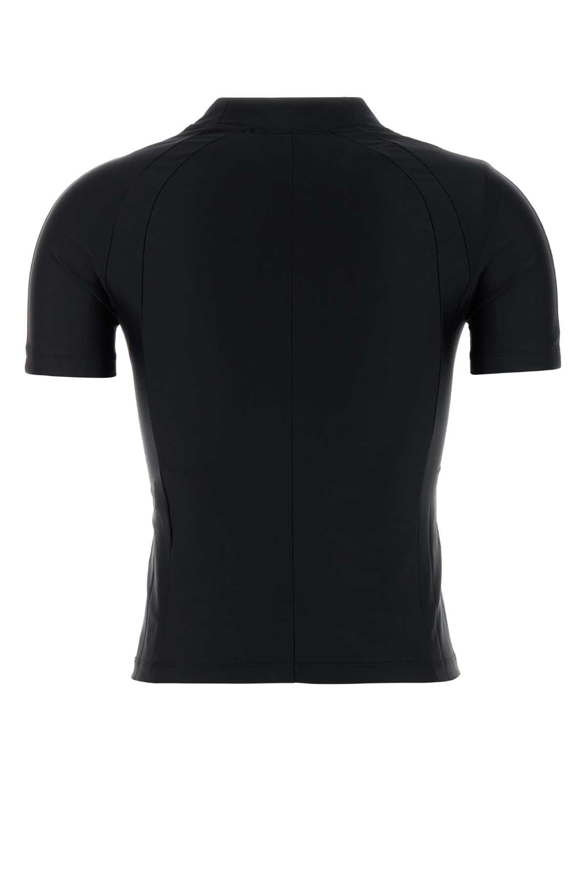 T By Alexander Wang Stretch Nylon Rashguard T-Shirt — Black, view 2