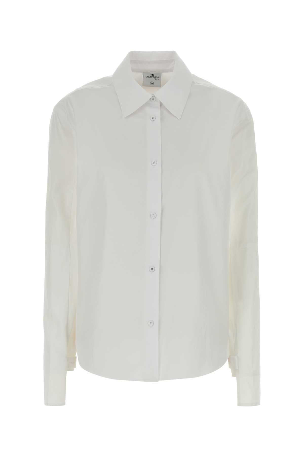 Courreges Poplin Shirt — White by Courreges