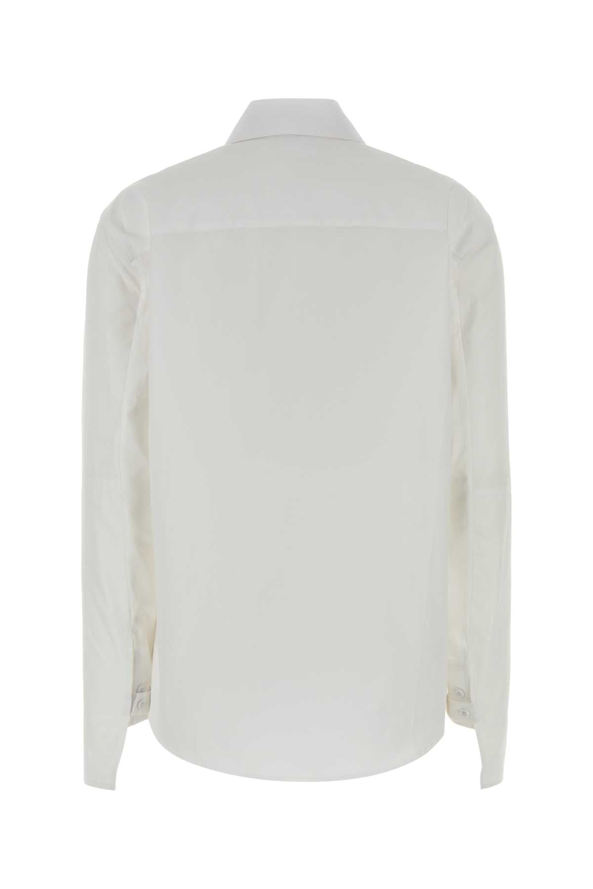 Courreges Poplin Shirt — White, view 2