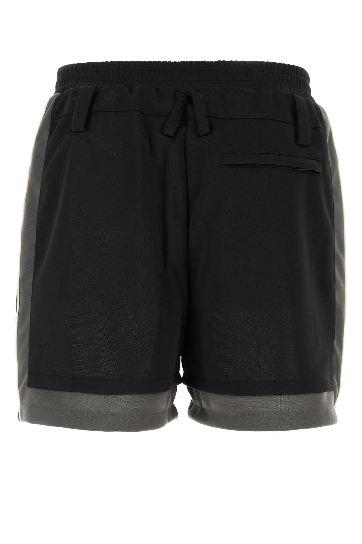 Ambush Color-Block Polyester Bermuda Shorts — Black, view 2