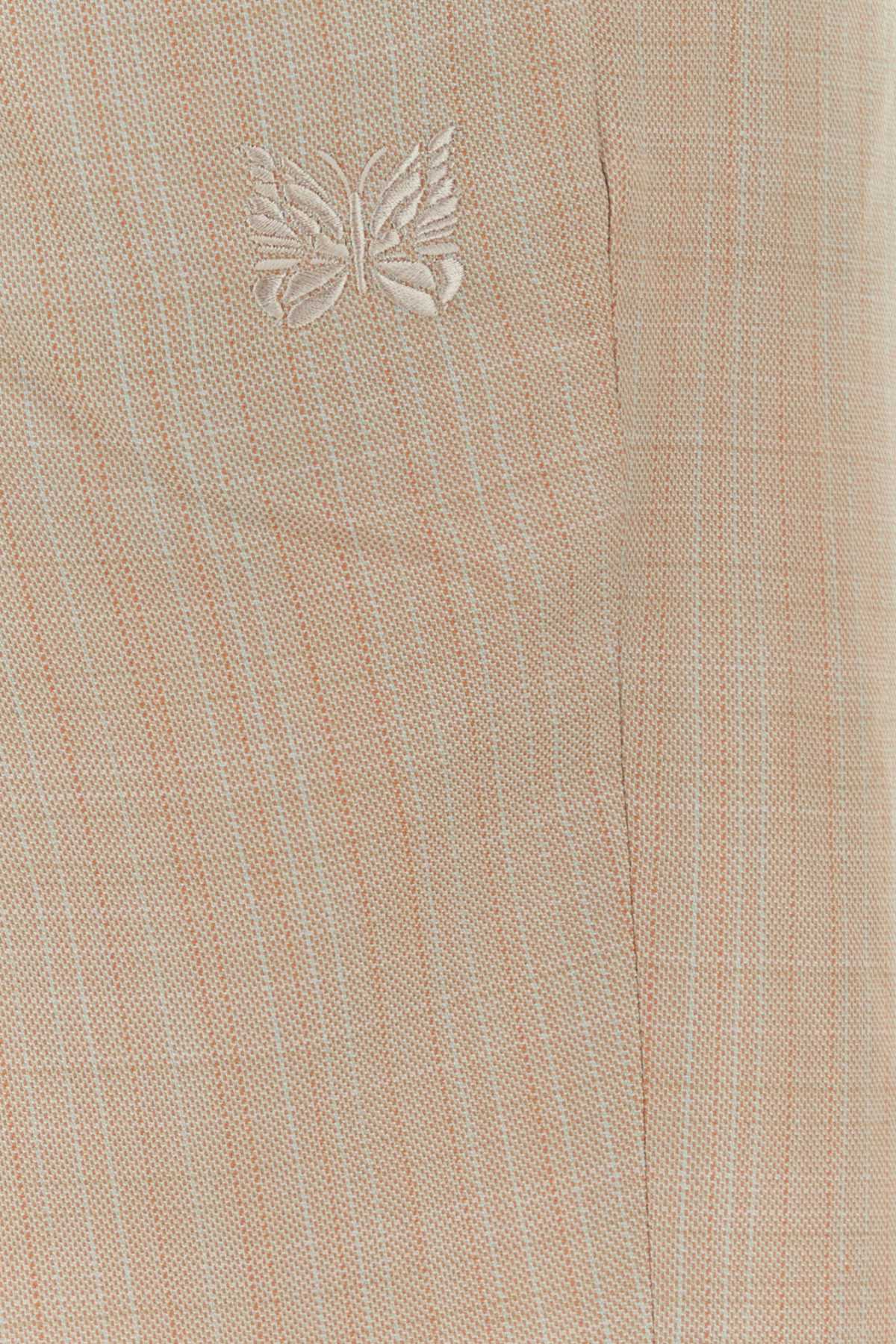 Needles Wool-Blend Tailored Trousers — Beige, view 3