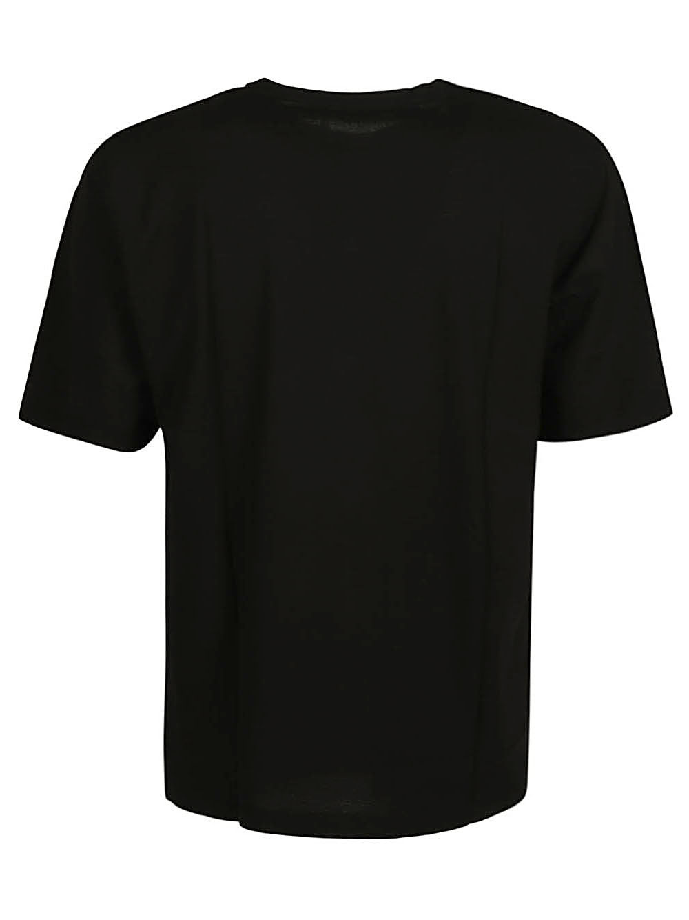 Kired Crew-Neck Cotton T-Shirt — Black, view 2