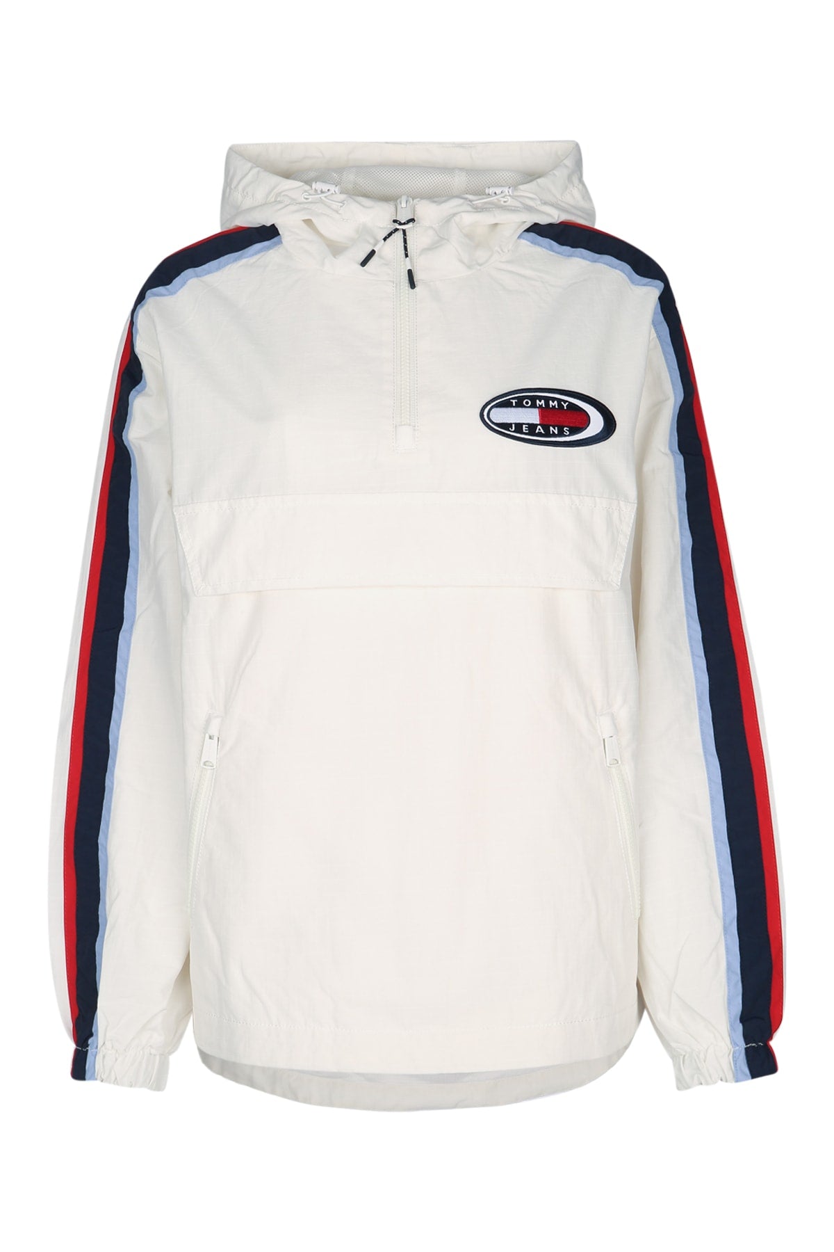 Tommy Hilfiger Jeans Colour-Block Recycled Nylon Jacket — White by Tommy Hilfiger Jeans