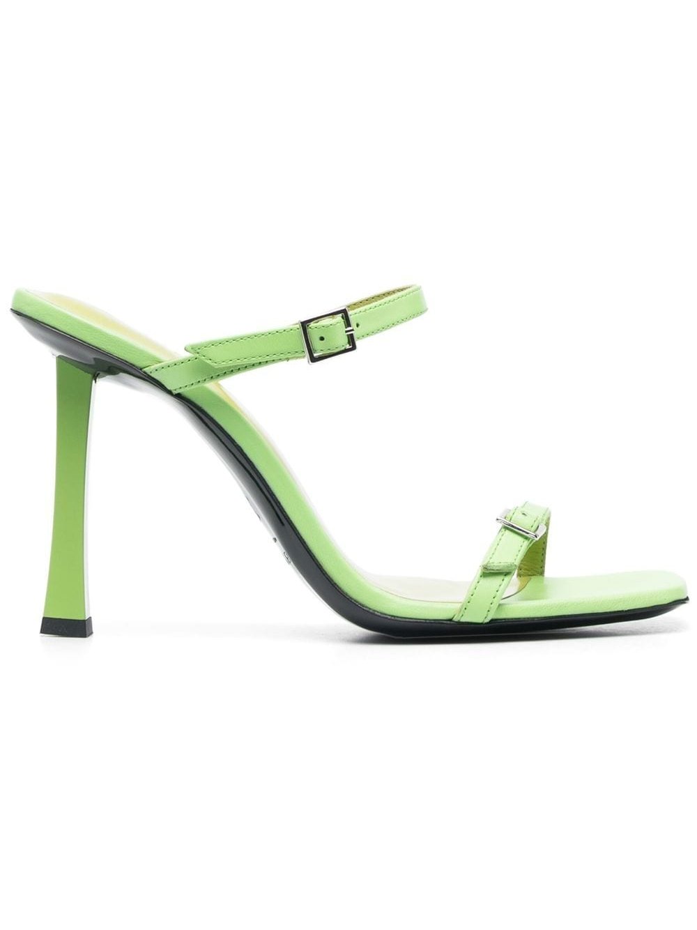 By Far Pre Flick Heel Sandal — green by By Far Pre