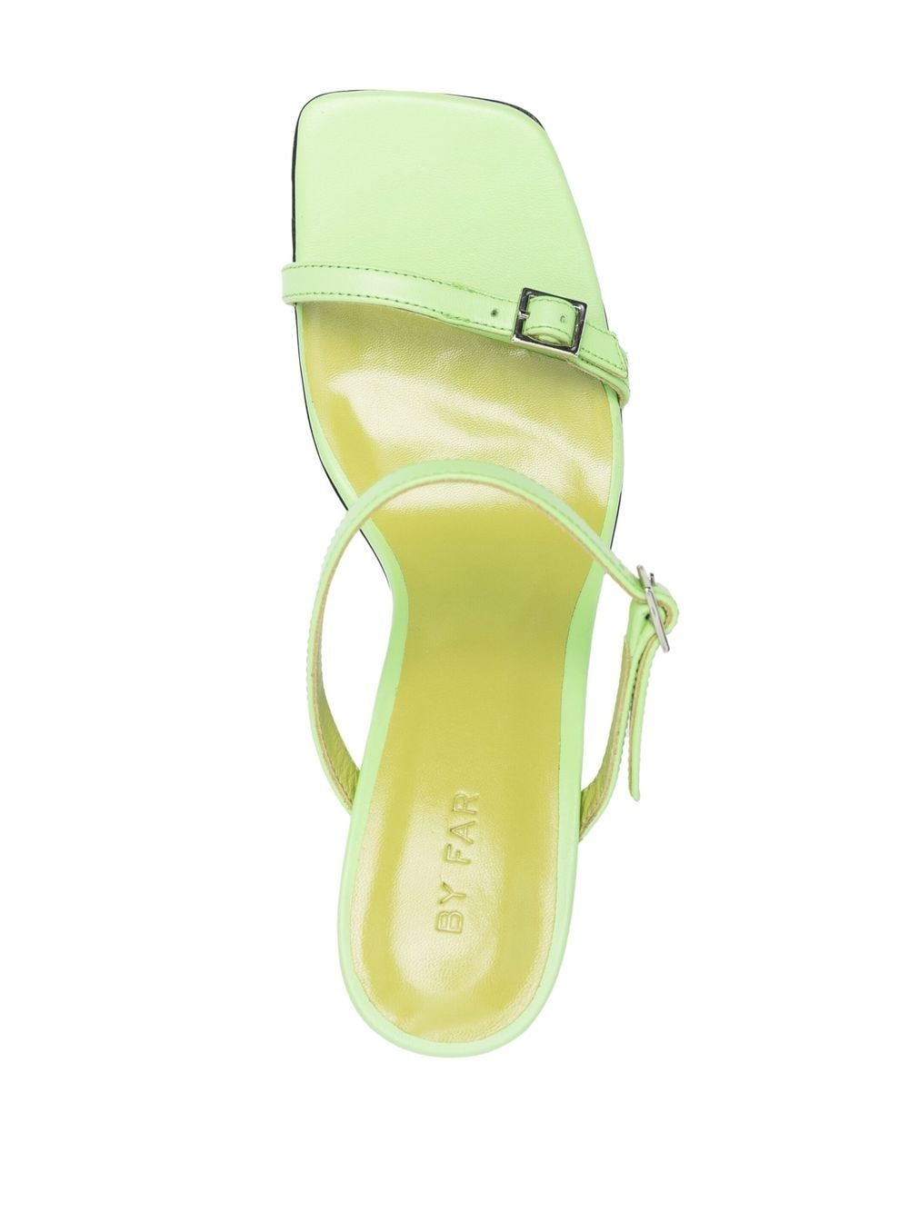 By Far Pre Flick Heel Sandal — green, view 3