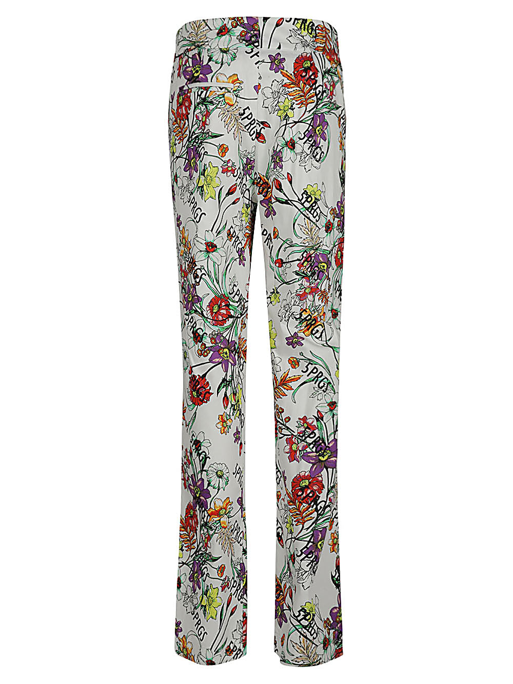 5Progress Floral-Printed Cotton Trousers — Light Grey, view 2
