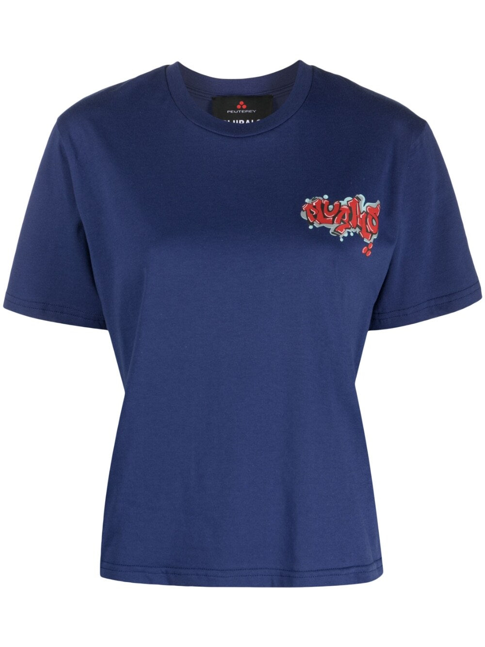 Peuterey Graffiti-Print Cotton T-Shirt — Blue by Peuterey