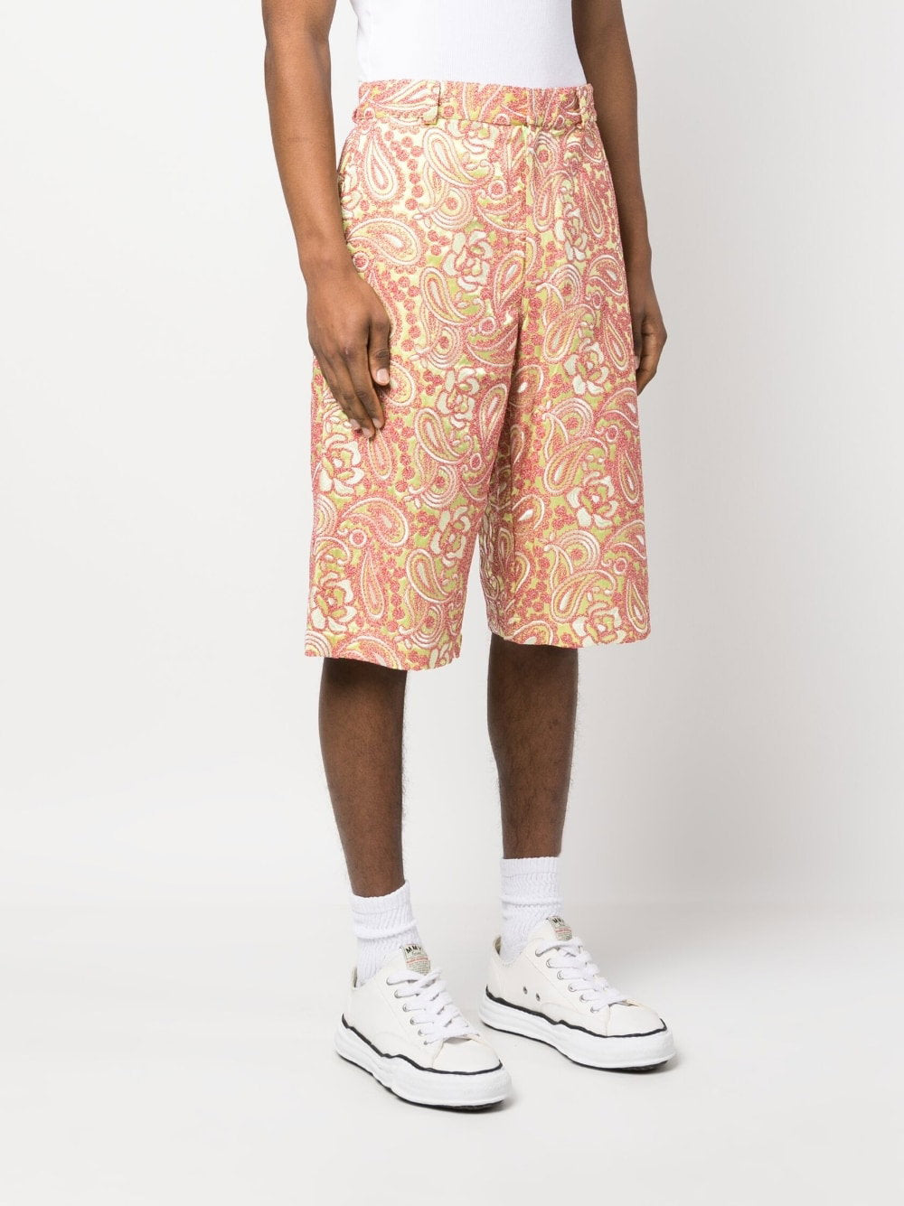 Bluemarble Floral Embroidered Short Trousers — Cream, view 4
