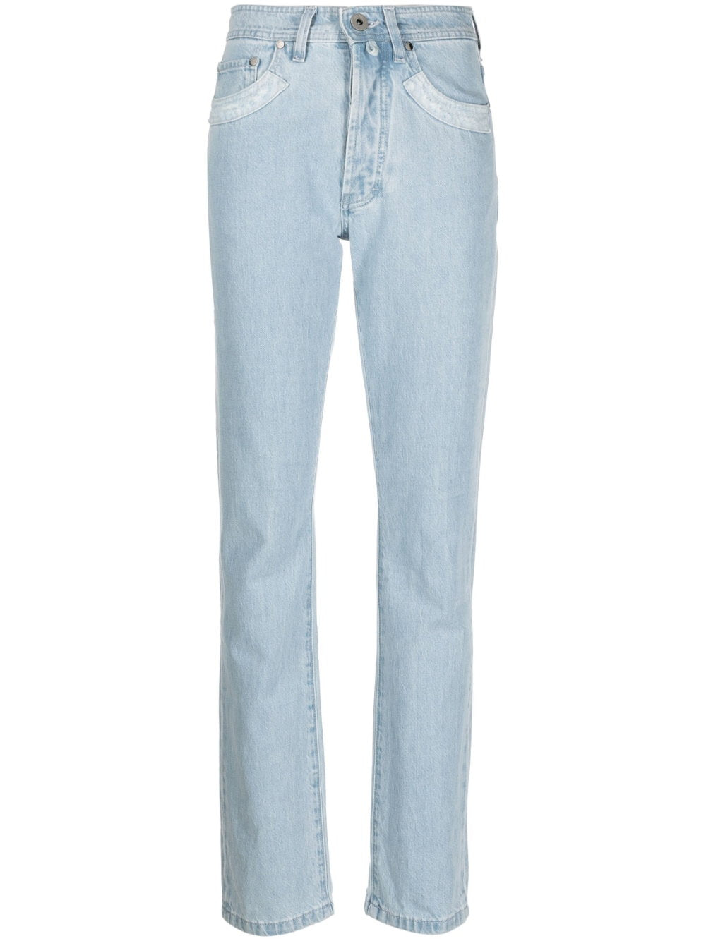 032C Patchwork Organic Cotton Jeans — Light Blue by 032C