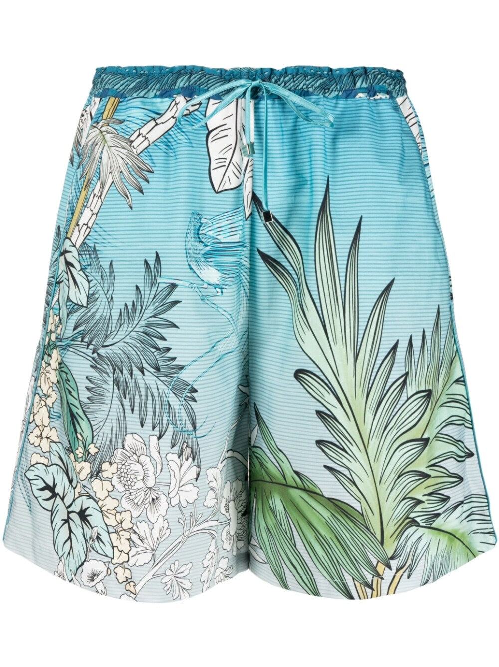 F.R.S . Japanese Branch Print Shorts — Teal by F.R.S .